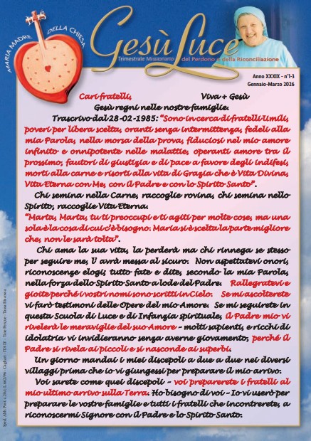 Copertina Gesù Luce